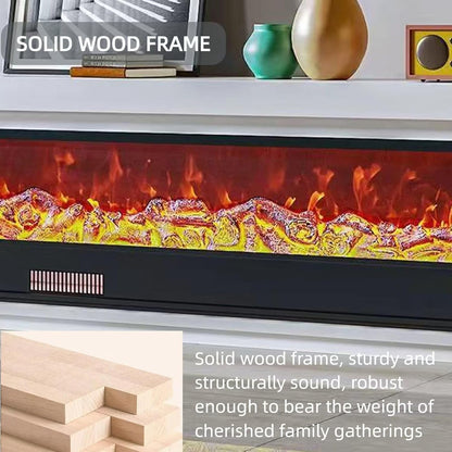 Aihm-Lon Modern Electric Fireplace with Spacious Top Shelf 59”-95”