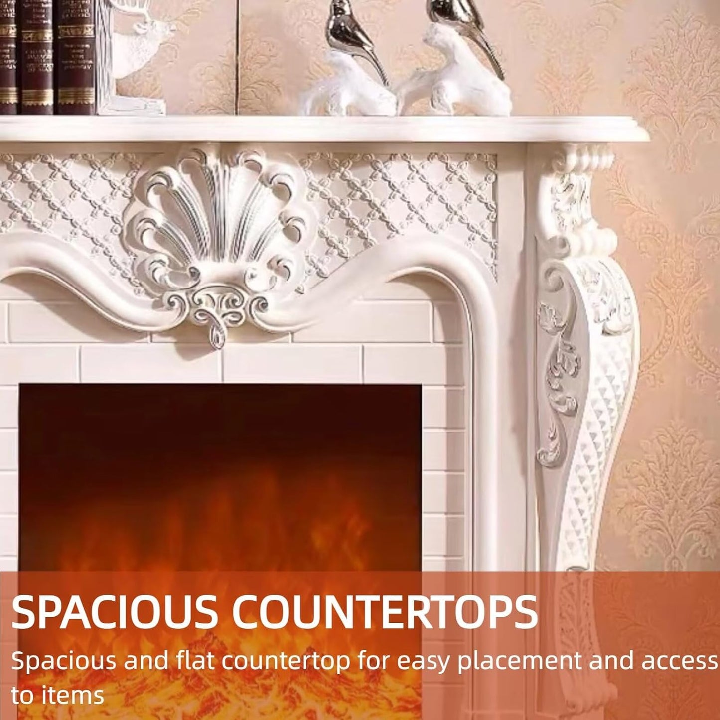 Aihm-Lon Classic Electric Fireplace Retro Style 47”