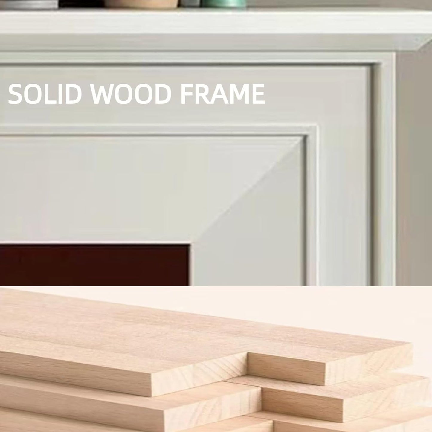 Aihm-Lon Simple Electric Fireplace Solid Wood Frame 47”-86“