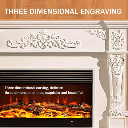 Aihm-Lon Luxury Electric Fireplace with Exquisite Carved Texture 71”