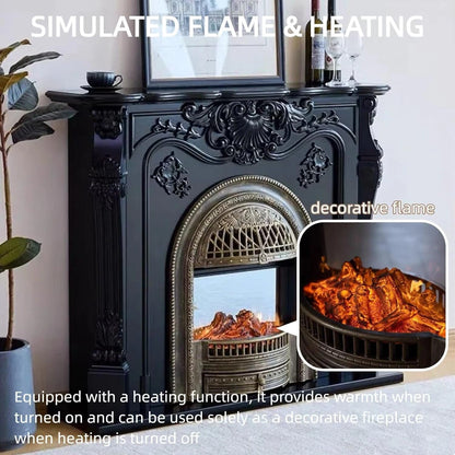 Aihm-Lon Electric Fireplace with Mantel Includes Faux Birdcage 43”-59”