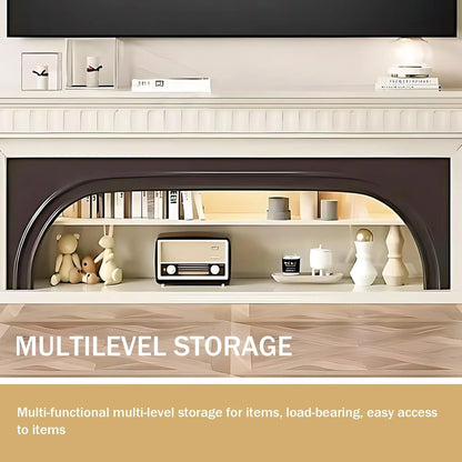 Aihm-Lon Freestanding Electric Fireplace Includes Striped Column Design 59”-79”