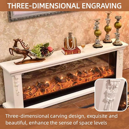 Aihm-Lon Stable Electric Fireplace with 3D Engraving 71”