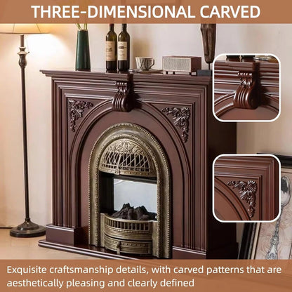 Aihm-Lon Indoor Electric Fireplace with Decorative Real Flame Insert 43”-59”