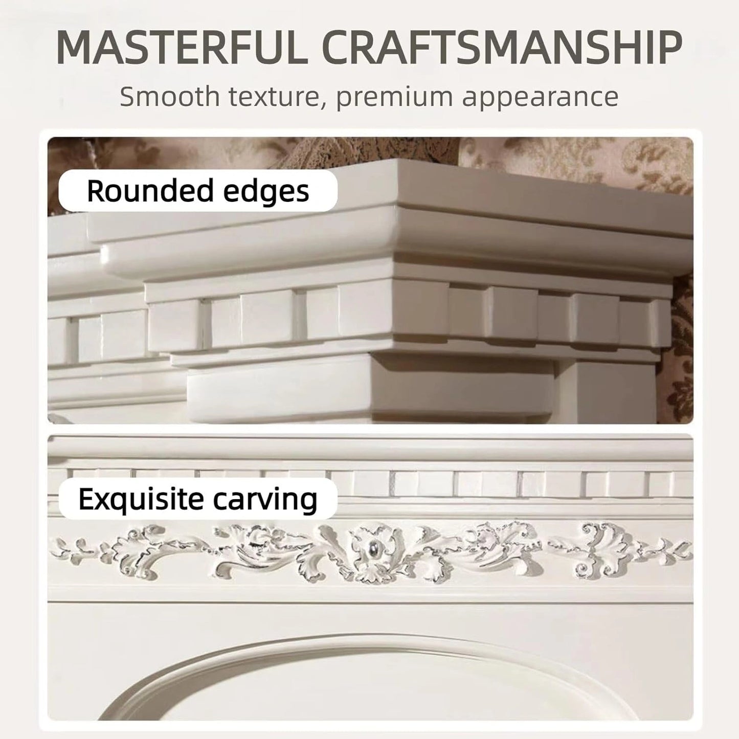 Aihm-Lon Luxury Electric Fireplace Includes Double-Column Design 59”