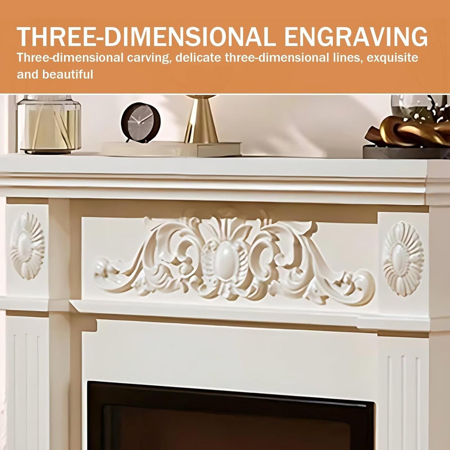 Aihm-Lon Electric Fireplace with Spacious Countertop 47.24”