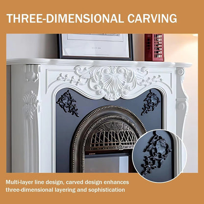 Aihm-Lon Elegant Electric Fireplace Includes Curved Design Lines 43”-59”