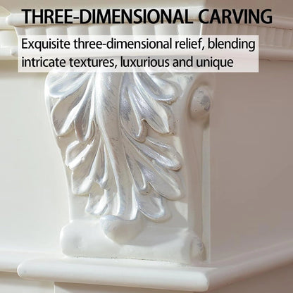 Aihm-Lon Spacious Electric Fireplace Includes White Carving & Column 59”