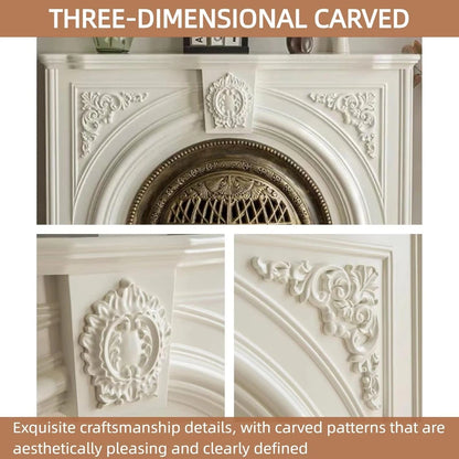 Aihm-Lon Electric Fireplace with Mantel Includes Arched Birdcage 43”-59”