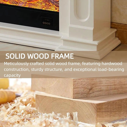 Aihm-Lon Simple Electric Fireplace Includes Diamond Pattern & Curved Frame 47”