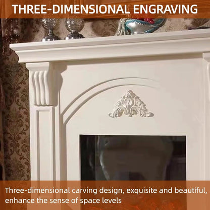 Aihm-Lon Freestanding Electric Fireplace with Arch-shaped Design and Relief Patterns 59”