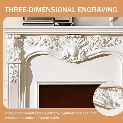 Aihm-Lon Exquisite Electric Fireplace with Spacious Countertop 55”