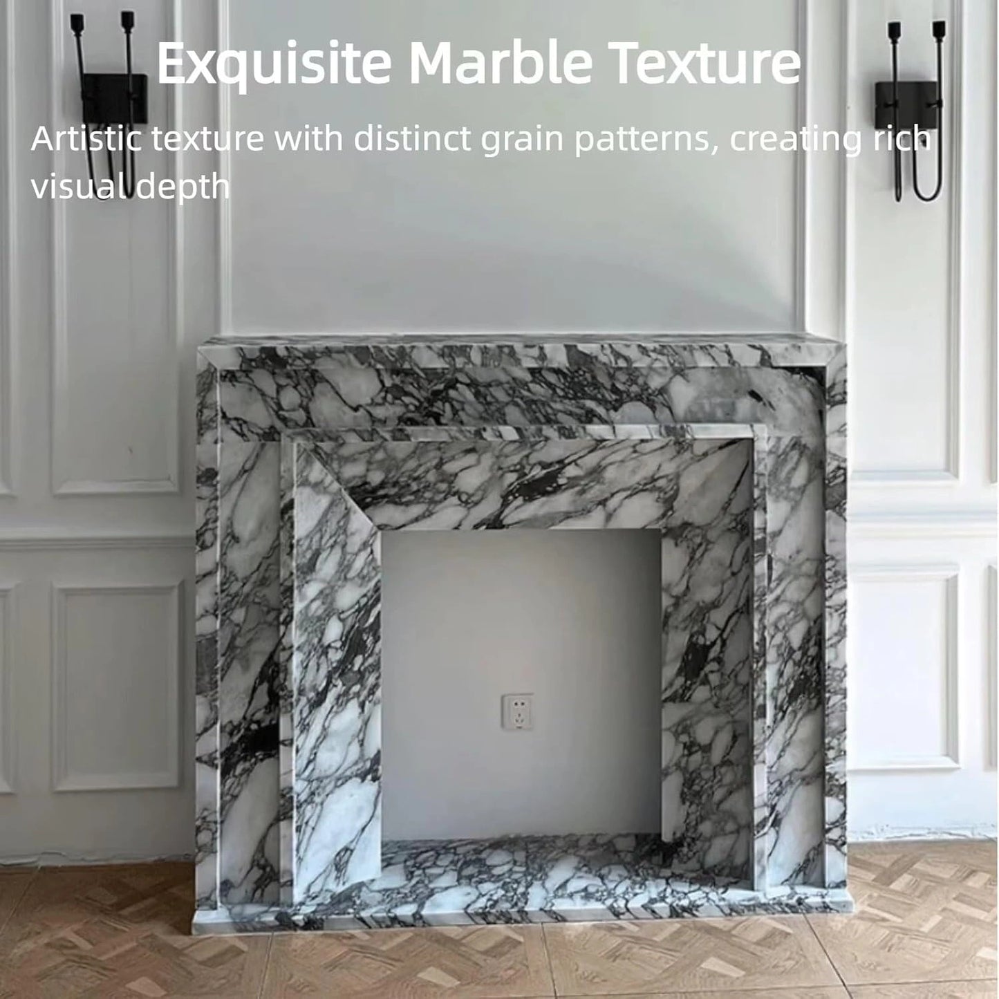 Aihm-Lon Unique Electric Fireplace Includes Modern Artistic Texture 47” - 59”