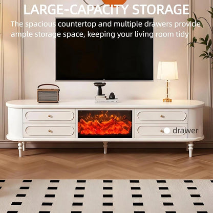 Aihm-Lon Indoor Electric Fireplace Includes French Curved Design 71”- 95”