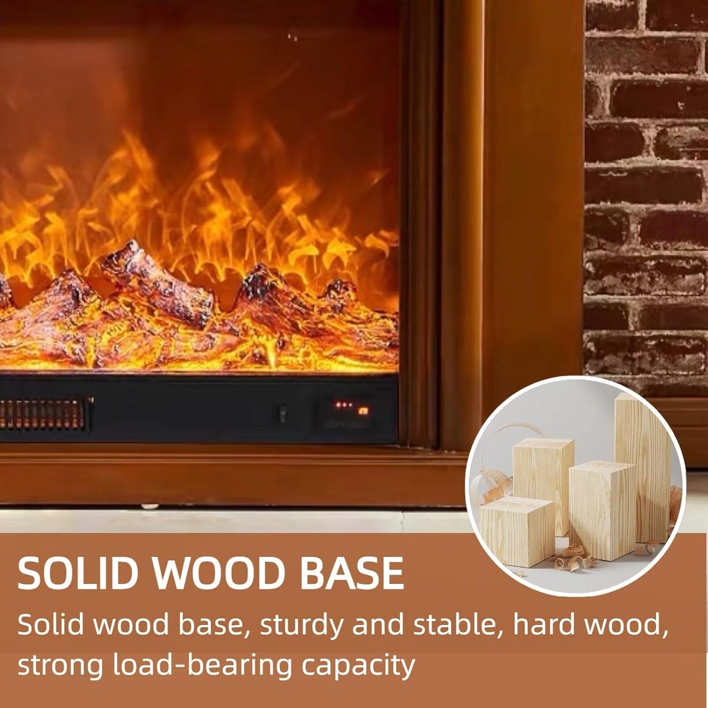 Aihm-Lon Freestanding Electric Fireplace 3D Bezel 47”-59”