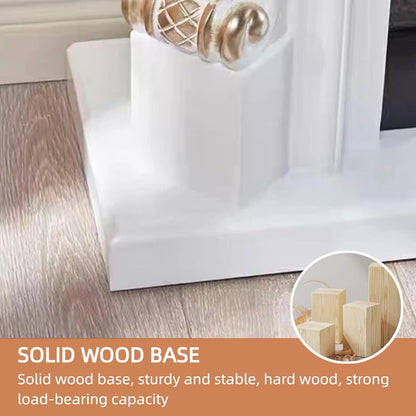 Aihm-Lon Electric Fireplace with Gold Outline Carving 39”