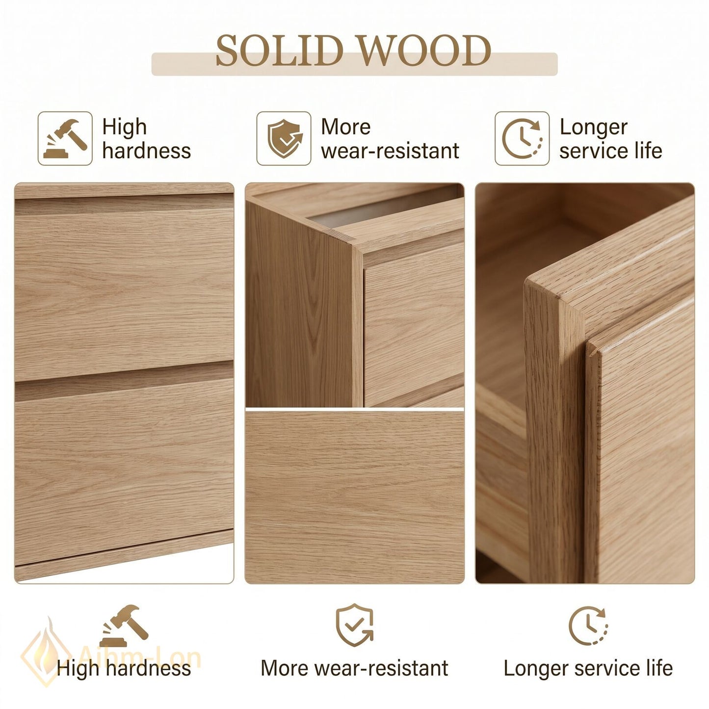 60''-96'' Floating Bathroom Vanity with Sink Double Center Shelves Natural Wood Grain
