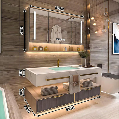 36"-72"Luxurious Bathroom Vanity with Sink Includes Modern Metal Luxury Style