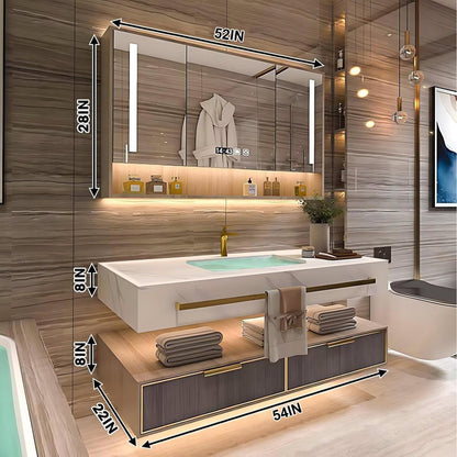 36"-72"Luxurious Bathroom Vanity with Sink Includes Modern Metal Luxury Style