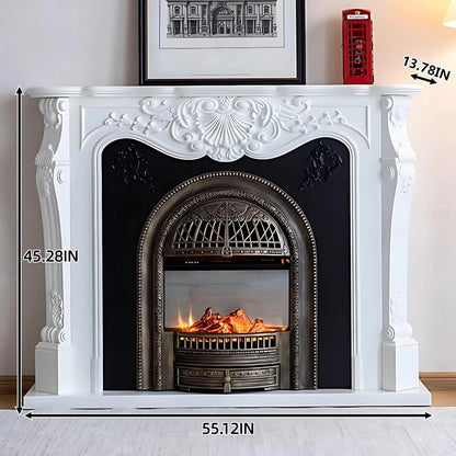 Aihm-Lon Elegant Electric Fireplace Includes Curved Design Lines 43”-59”