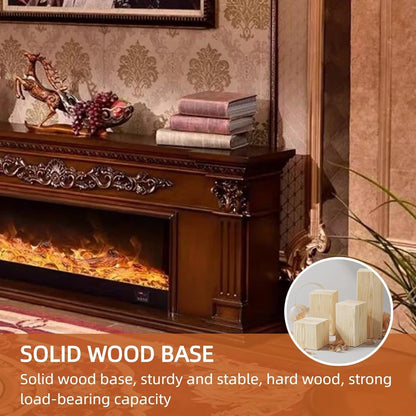 Aihm-Lon White Electric Fireplace with Decorative Flame 79”