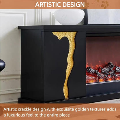 Aihm-Lon Freestanding Electric Fireplace Artistic Crack Design 79”