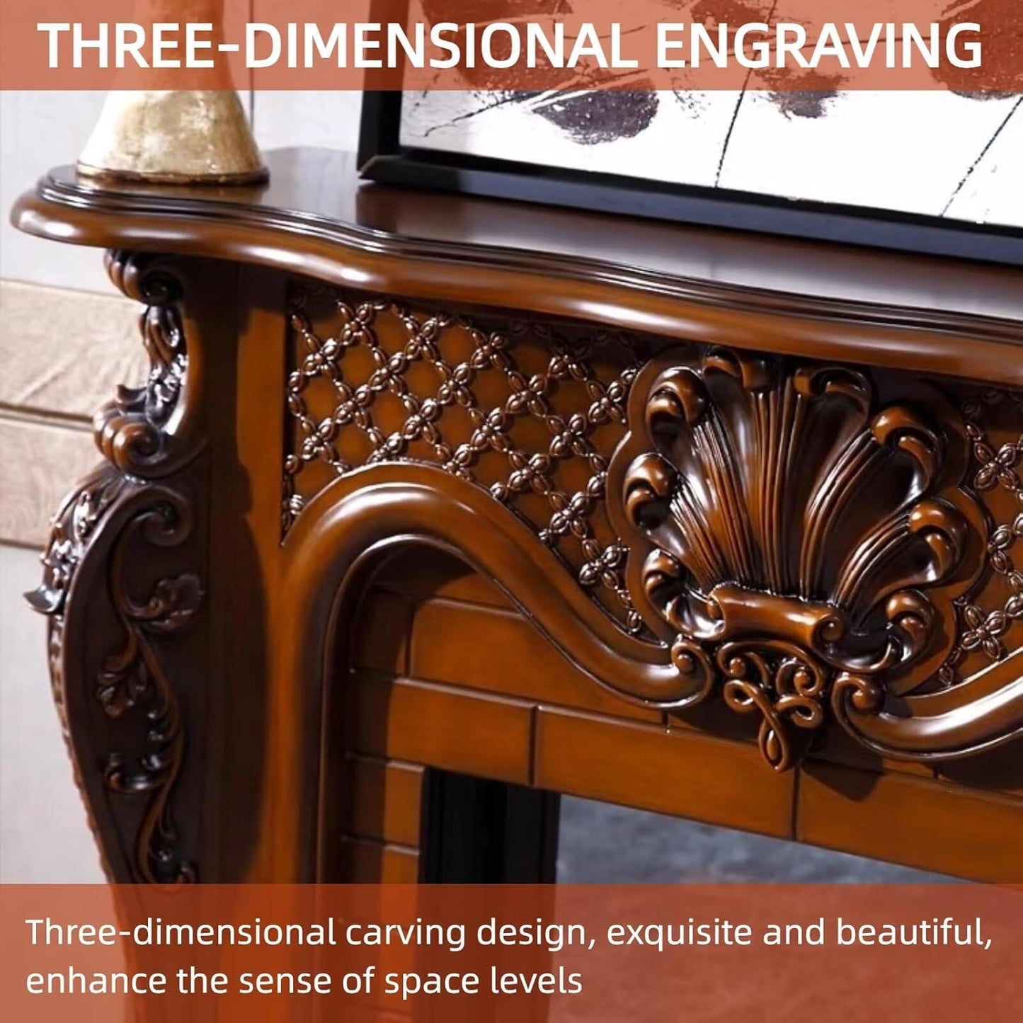 Aihm-Lon Classic Electric Fireplace Retro Style 47”