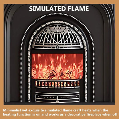 Aihm-Lon Elegant Electric Fireplace with Vintage Birdcage and Faux Flames 39”-59”
