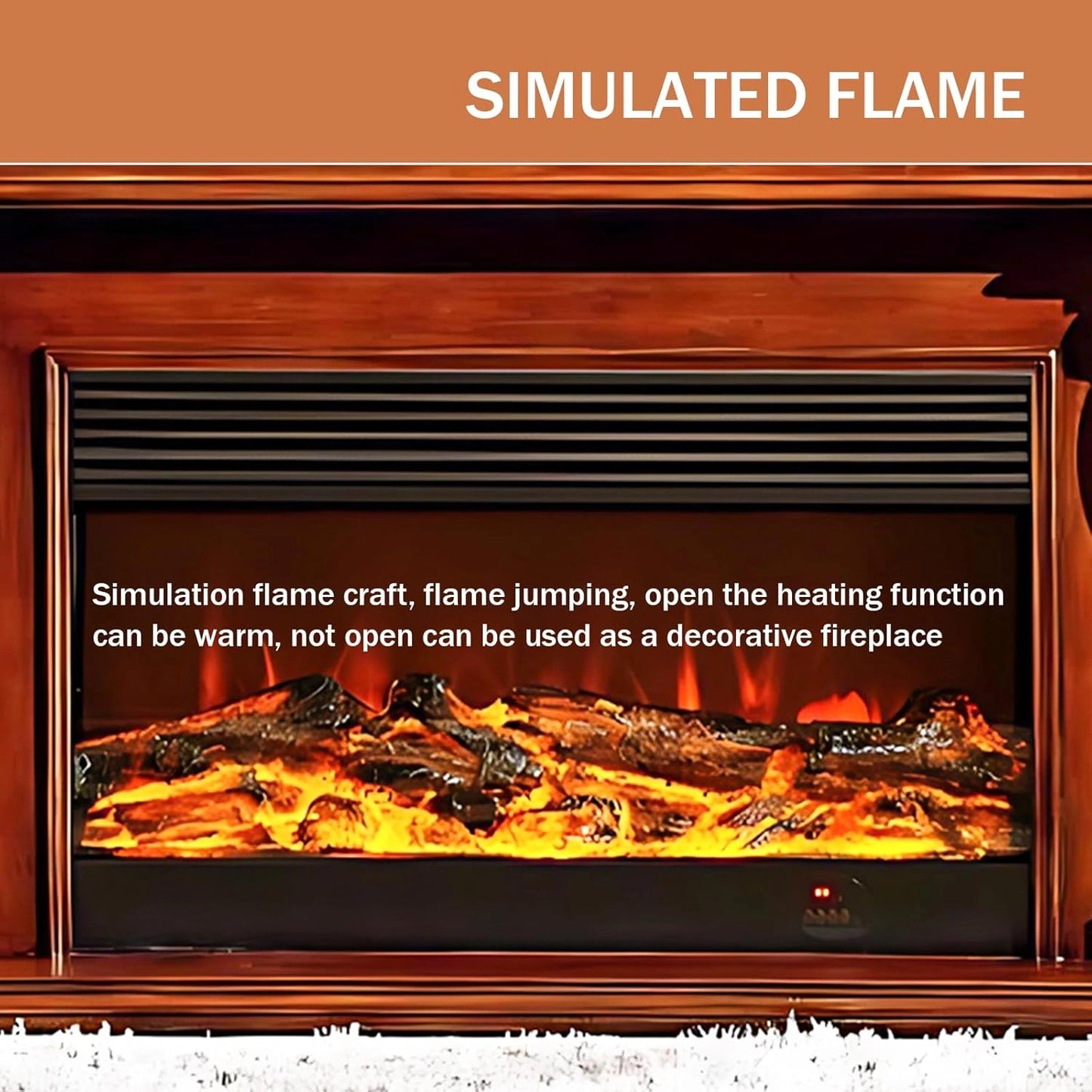 Aihm-Lon Luxury Electric Fireplace with Exquisite Carved Texture 71”