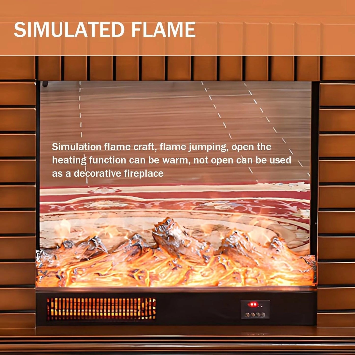 Aihm-Lon Luxurious Electric Fireplace Includes Rotary Thread Design 59”