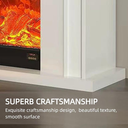 Aihm-Lon Simple Electric Fireplace Solid Wood Frame 47”-86“