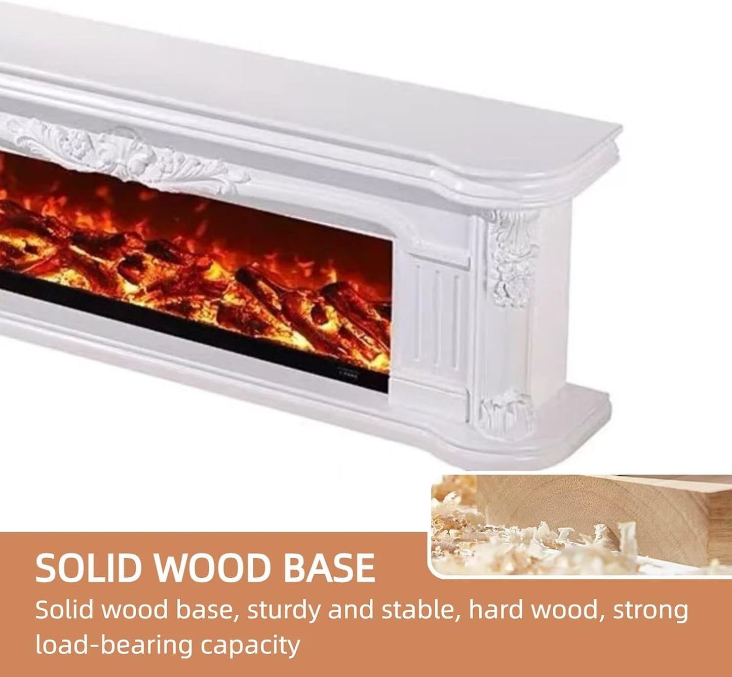 Aihm-Lon Exquisite Electric Fireplace with Realistic LED Flame Effect 79”