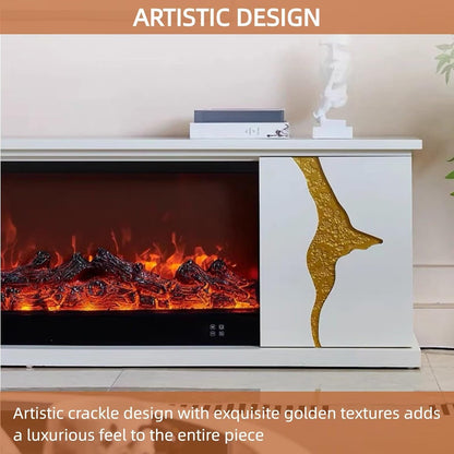 Aihm-Lon Freestanding Electric Fireplace Artistic Crack Design 79”