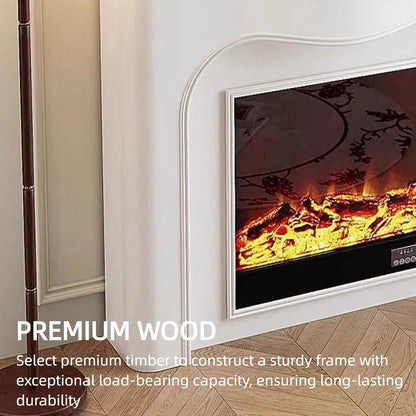 Aihm-Lon Elegant Electric Fireplace Includes Black Modern Wavy Design 42”