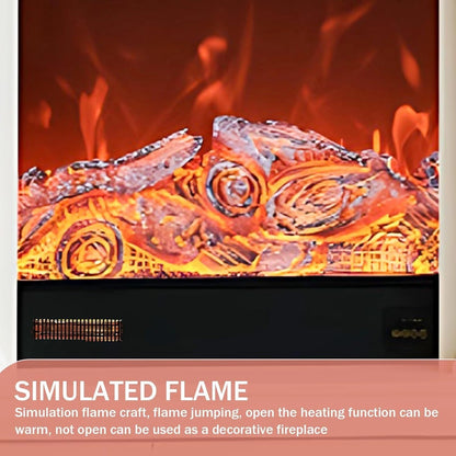 Aihm-Lon Elegant Electric Fireplace with Arched Carved Door Design 59”