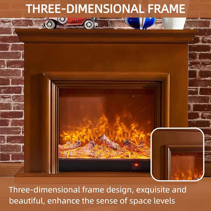 Aihm-Lon Freestanding Electric Fireplace with Faux Flame 47”-69”