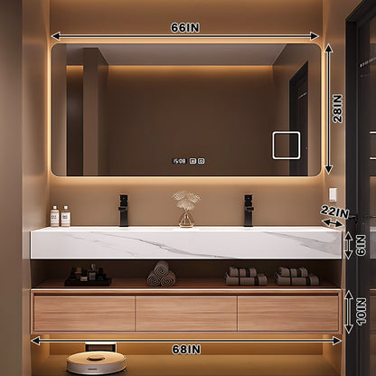 56"- 96" Modern Bath Vanity Set with Smart Backlit Mirror