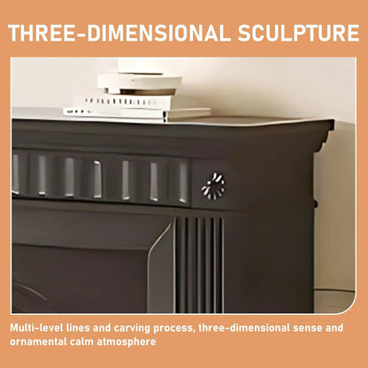 Aihm-Lon Modern Electric Fireplace with Arched Door and Striped Column Design 59”-79”