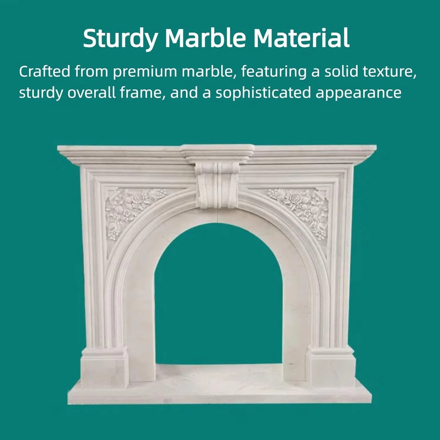 Aihm-Lon Tall Electric Fireplace Includes White Luxury Classic Carving 51”