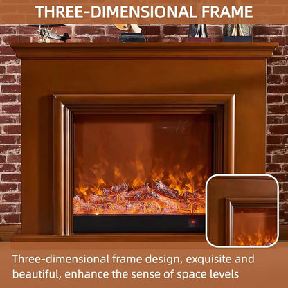 Aihm-Lon Freestanding Electric Fireplace with Faux Flame 47”-69”