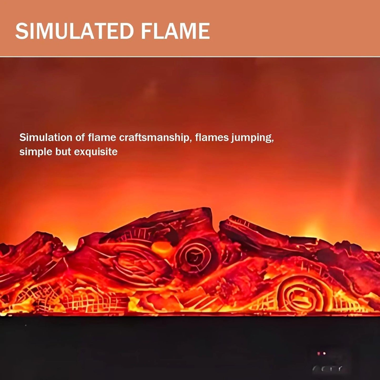 Aihm-Lon Electric Fireplace Simple and Elegant Line Design 47”