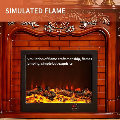 Aihm-Lon Brown Electric Fireplace with Simulated Brick 58”
