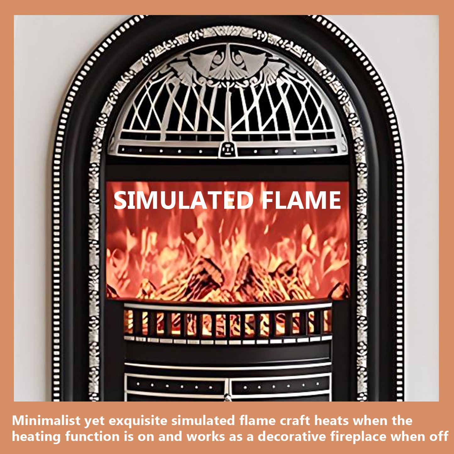 Aihm-Lon Luxurious Electric Fireplace with Retro Birdcage Shape 39’’-59’’