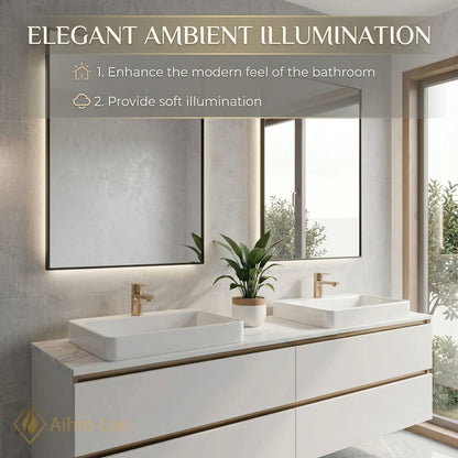 60''-96'' Modern Bathroom Vanity with Sink Double Sink Floating Design Spacious Storage Cabinet