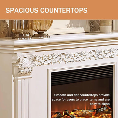 Aihm-Lon Luxurious Electric Fireplace Horizontal Carved Design 59”