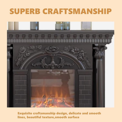 Aihm-Lon Electric Fireplace Heater with Unique Roman Column Design