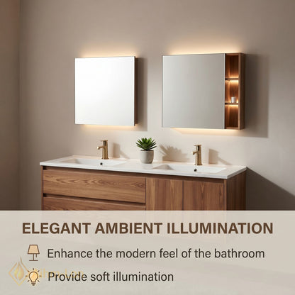60''-96'' Double Bathroom Vanity with Sink Floating Wood Grain Marble Top Mirror Drawers