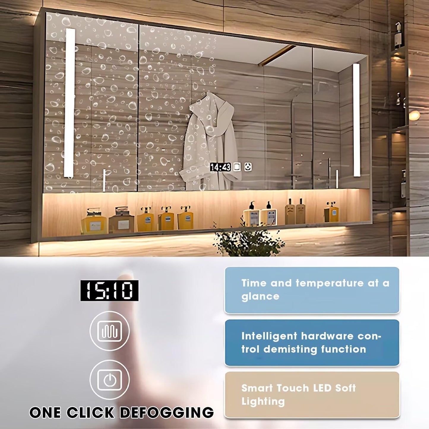 36"-72"Luxurious Bathroom Vanity with Sink Includes Modern Metal Luxury Style