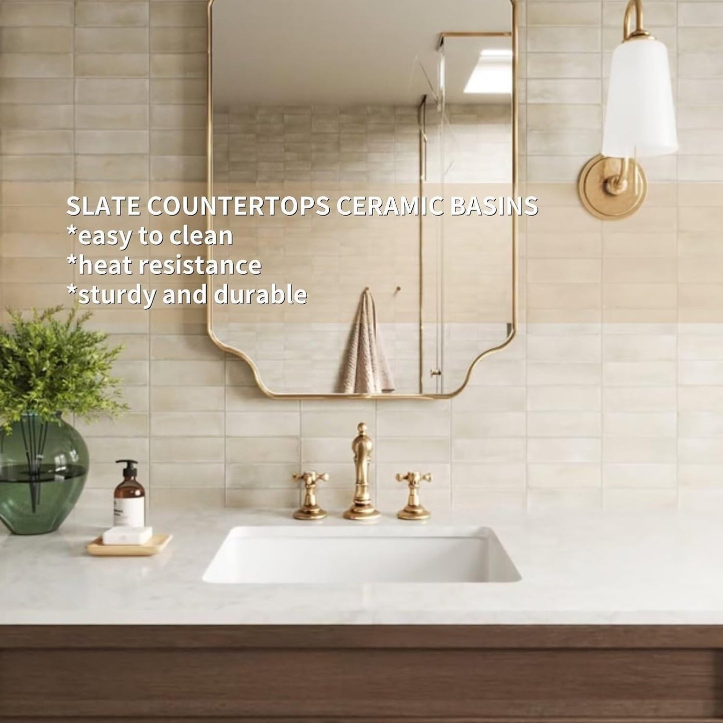 60"-96" Floating Bathroom Vanity with Double Sinks (Medieval Log Style)