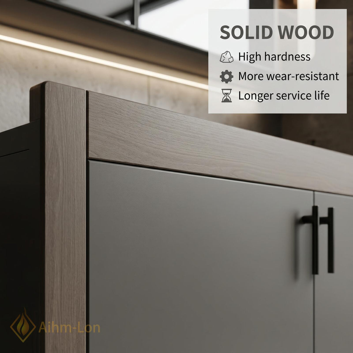 60''-96'' Double Bathroom Vanity with Sink Modern Floating Matte Grey Finish Mirror